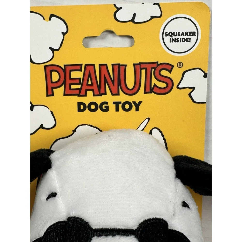 Peanuts Snoopy Dog Toy Plush Squeaker Cool Blooded Shirt New